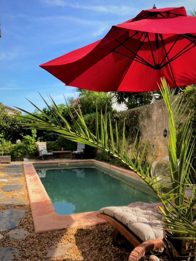 Chambre, Terrasse Et Piscine De L'Impasse Du Pressoir Le Cres Ngoại thất bức ảnh